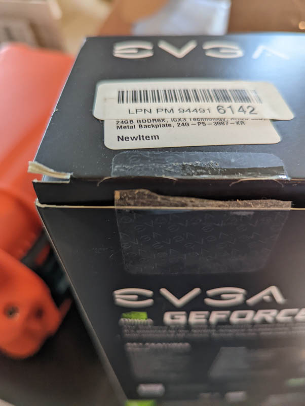 Amazon EVGA NVIDIA GeForce RTX 3090 Box With Return Label And Broken Security Seal 1