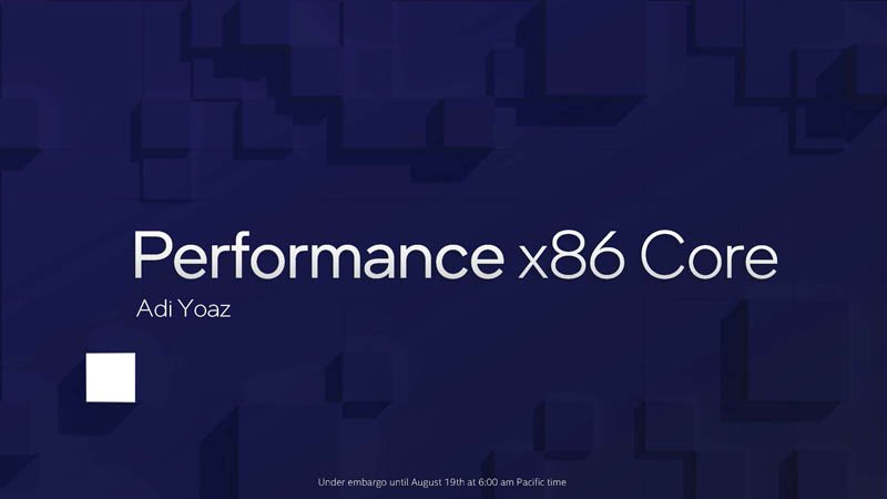 Intel Architecture Day Performance X86 Core Cover